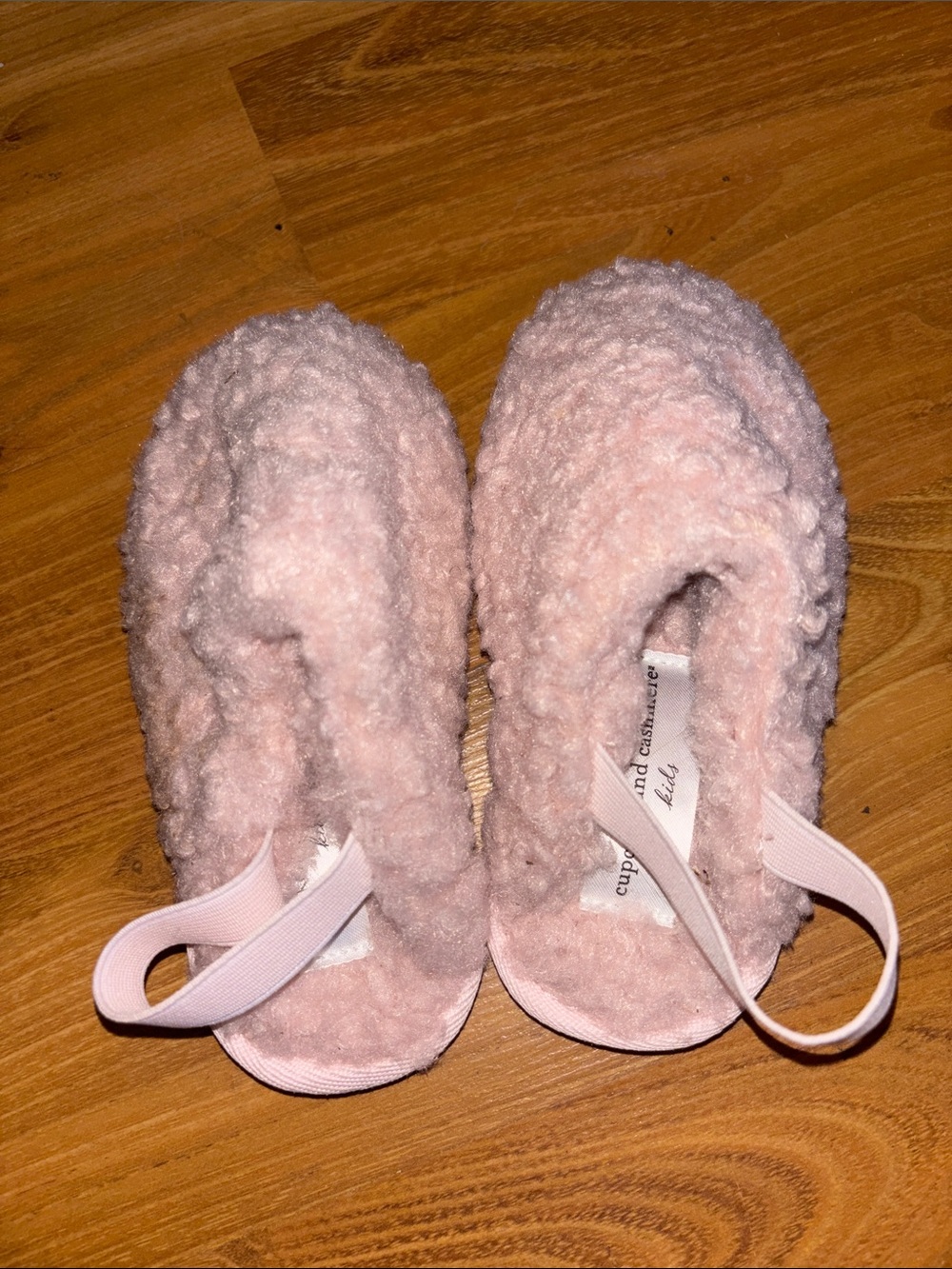 Fuzzy Pink toddler slippers